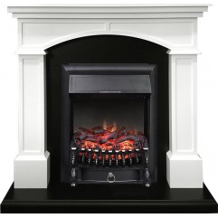 Каминокомплект Langford - Белый с черным с очагом Fobos FX Black Каминокомплект Langford - Белый с черным с очагом Fobos FX Black