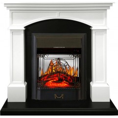 Каминокомплект Langford - Белый с черным с очагом Majestic FX M Black Каминокомплект Langford - Белый с черным с очагом Majestic FX M Black