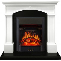 Каминокомплект Langford - Белый с черным с очагом Majestic FX Black Каминокомплект Langford - Белый с черным с очагом Majestic FX Black