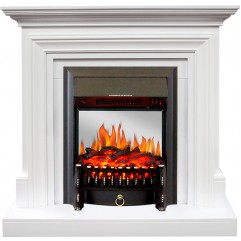 Каминокомплект Bradford - Белый с очагом Fobos FX M Black Каминокомплект Bradford - Белый с очагом Fobos FX M Black