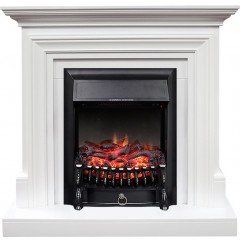 Каминокомплект Bradford - Белый с очагом Fobos FX Black Каминокомплект Bradford - Белый с очагом Fobos FX Black