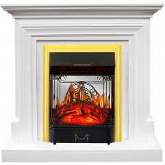 Каминокомплект Bradford - Белый с очагом Majestic FX M Brass Каминокомплект Bradford - Белый с очагом Majestic FX M Brass