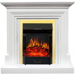 Каминокомплект Bradford - Белый с очагом Majestic FX Brass Каминокомплект Bradford - Белый с очагом Majestic FX Brass