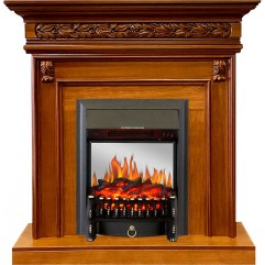 Каминокомплект Valletta - Орех с очагом Fobos FX M Black Каминокомплект Valletta - Орех с очагом Fobos FX M Black