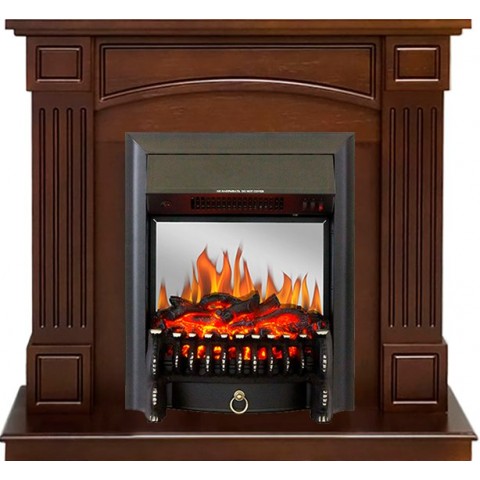 Каминокомплект Boston - Темный дуб (Высота 925см) с очагом Fobos FX M Black