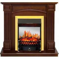 Каминокомплект Boston - Темный дуб (Высота 925см) с очагом Fobos FX M Brass Каминокомплект Boston - Темный дуб (Высота 925см) с очагом Fobos FX M Brass