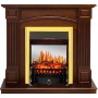 Каминокомплект Boston - Темный дуб (Высота 925см) с очагом Fobos FX M Brass