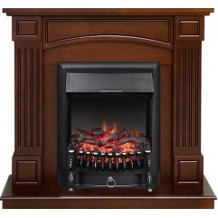 Каминокомплект Boston - Темный дуб (Высота 925см) с очагом Fobos FX Black Каминокомплект Boston - Темный дуб (Высота 925см) с очагом Fobos FX Black