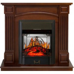 Каминокомплект Boston - Темный дуб (Высота 925см) с очагом Majestic FX M Black Каминокомплект Boston - Темный дуб (Высота 925см) с очагом Majestic FX M Black