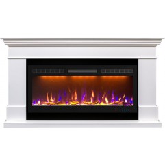 Каминокомплект California 36/40 - Белый с очагом Crystal 40 RF Каминокомплект California 36/40 - Белый с очагом Crystal 40 RF