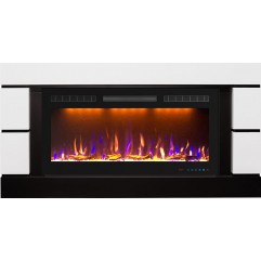 Каминокомплект Modern - Белый с черным (Высота 710 мм) с очагом Crystal 36 RF Каминокомплект Modern - Белый с черным (Высота 710 мм) с очагом Crystal 36 RF