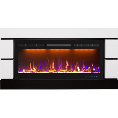 Каминокомплект Modern - Белый с черным (Высота 710 мм) с очагом Crystal 40 RF