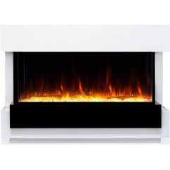 Каминокомплект Cube 36 - Белый с черным с очагом Astra 36 RF Каминокомплект Cube 36 - Белый с черным с очагом Astra 36 RF