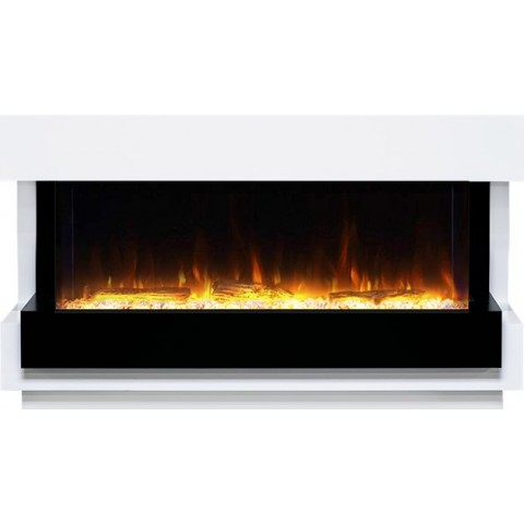 Каминокомплект Cube 50 - Белый с черным с очагом Astra 50 RF