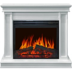 Каминокомплект Geneva - Белый с очагом Jupiter FX New Каминокомплект Geneva - Белый с очагом Jupiter FX New