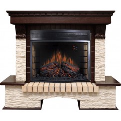 Каминокомплект Pierre Luxe угловой - Темный дуб / Сланец бежевый с очагом Dioramic 28 LED FX Каминокомплект Pierre Luxe угловой - Темный дуб / Сланец бежевый с очагом Dioramic 28 LED FX