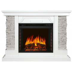 Каминокомплект Avignon - Белый / Сланец серый с очагом Vision 23 EF LED FX Каминокомплект Avignon - Белый / Сланец серый с очагом Vision 23 EF LED FX