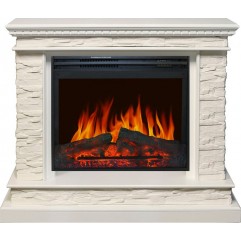 Каминокомплект Calgary - Белый / Сланец белый с очагом Jupiter FX New Каминокомплект Calgary - Белый / Сланец белый с очагом Jupiter FX New