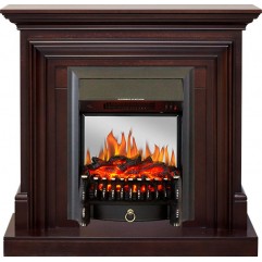 Каминокомплект Bradford - Темный дуб с очагом Fobos FX M Black Каминокомплект Bradford - Темный дуб с очагом Fobos FX M Black
