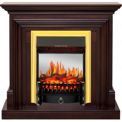 Каминокомплект Bradford - Темный дуб с очагом Fobos FX M Brass Каминокомплект Bradford - Темный дуб с очагом Fobos FX M Brass