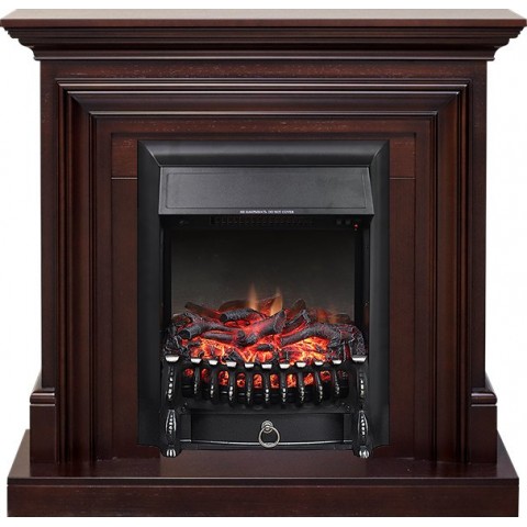 Каминокомплект Bradford - Темный дуб с очагом Fobos FX Black