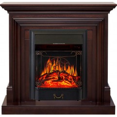 Каминокомплект Bradford - Темный дуб с очагом Majestic FX Black Каминокомплект Bradford - Темный дуб с очагом Majestic FX Black