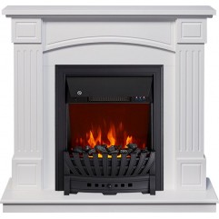 Каминокомплект Boston - Белый (Высота 925см) с очагом Aspen Black Каминокомплект Boston - Белый (Высота 925см) с очагом Aspen Black