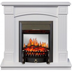 Каминокомплект Boston - Белый (Высота 925см) с очагом Fobos FX M Black Каминокомплект Boston - Белый (Высота 925см) с очагом Fobos FX M Black