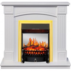 Каминокомплект Boston - Белый (Высота 925см) с очагом Fobos FX M Brass Каминокомплект Boston - Белый (Высота 925см) с очагом Fobos FX M Brass