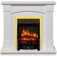 Каминокомплект Boston - Белый (Высота 925см) с очагом Fobos FX Brass Каминокомплект Boston - Белый (Высота 925см) с очагом Fobos FX Brass