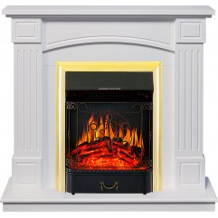 Каминокомплект Boston - Белый (Высота 925см) с очагом Majestic FX Brass Каминокомплект Boston - Белый (Высота 925см) с очагом Majestic FX Brass