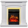 Каминокомплект Boston - Белый (Высота 925см) с очагом Majestic FX Brass