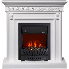 Каминокомплект Valletta - Белый (Ширина 1040 мм) с очагом Aspen Black Каминокомплект Valletta - Белый (Ширина 1040 мм) с очагом Aspen Black