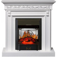 Каминокомплект Valletta - Белый (Ширина 1040 мм) с очагом Majestic FX M Black Каминокомплект Valletta - Белый (Ширина 1040 мм) с очагом Majestic FX M Black