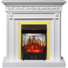Каминокомплект Valletta - Белый (Ширина 1040 мм) с очагом Majestic FX M Brass Каминокомплект Valletta - Белый (Ширина 1040 мм) с очагом Majestic FX M Brass