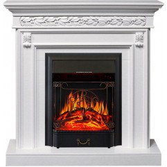 Каминокомплект Valletta - Белый (Ширина 1040 мм) с очагом Majestic FX Black Каминокомплект Valletta - Белый (Ширина 1040 мм) с очагом Majestic FX Black