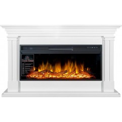 Каминокомплект Lyon - Белый ( Ширина 1440 мм) с очагом Vision 42 LOG LED Каминокомплект Lyon - Белый ( Ширина 1440 мм) с очагом Vision 42 LOG LED