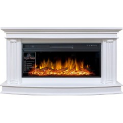Каминокомплект Rome - Белый с очагом Vision 42 LOG LED Каминокомплект Rome - Белый с очагом Vision 42 LOG LED