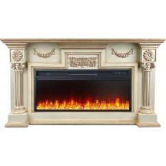 Каминокомплект London - Слоновая кость с патиной (Ширина 1490 мм) с очагом Vision 42 LED Каминокомплект London - Слоновая кость с патиной (Ширина 1490 мм) с очагом Vision 42 LED