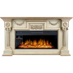 Каминокомплект London - Слоновая кость с патиной (Ширина 1490 мм) с очагом Vision 42 LOG LED Каминокомплект London - Слоновая кость с патиной (Ширина 1490 мм) с очагом Vision 42 LOG LED