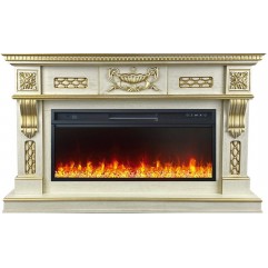Каминокомплект Corsica - Слоновая кость с патиной (Ширина 1500 мм) с очагом Vision 42 LED Каминокомплект Corsica - Слоновая кость с патиной (Ширина 1500 мм) с очагом Vision 42 LED