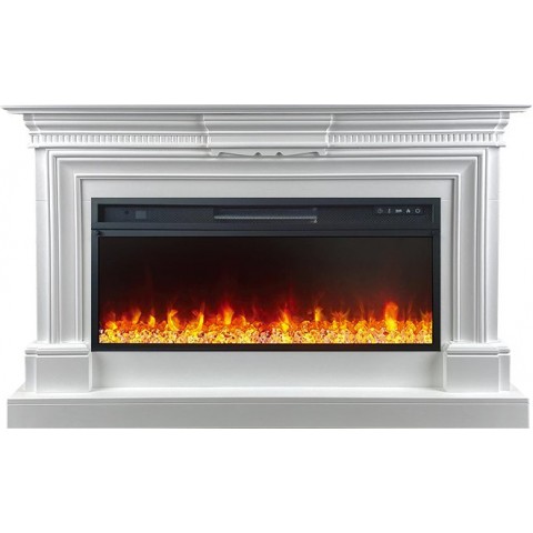 Каминокомплект Chelsea - Белый (Ширина 1350 мм) с очагом Vision 42 LED