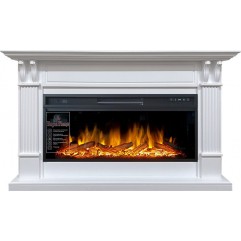Каминокомплект Cardiff - Белый с очагом Vision 42 LOG LED Каминокомплект Cardiff - Белый с очагом Vision 42 LOG LED