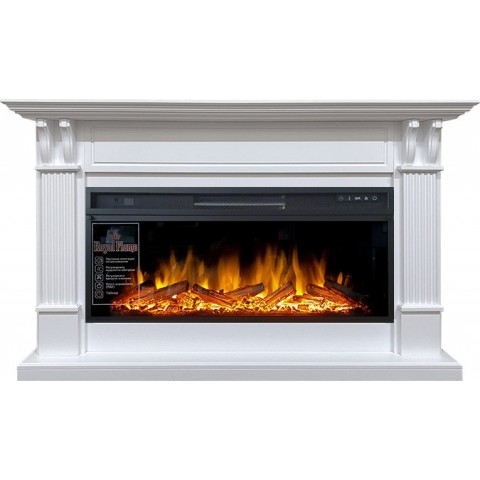 Каминокомплект Cardiff - Белый с очагом Vision 42 LOG LED