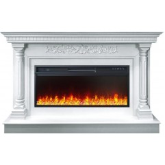 Каминокомплект Sicilia - Белый (Ширина 1530мм) с очагом Vision 42 LED Каминокомплект Sicilia - Белый (Ширина 1530мм) с очагом Vision 42 LED