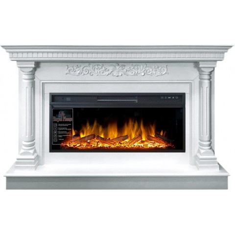Каминокомплект Sicilia - Белый (Ширина 1530мм) с очагом Vision 42 LOG LED