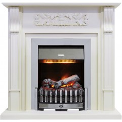 Каминокомплект Venice - Фактурный белый с очагом Danville Chrome FB2 Каминокомплект Venice - Фактурный белый с очагом Danville Chrome FB2