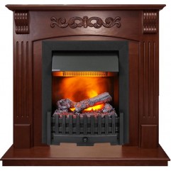 Каминокомплект Sorrento угловой - Орех с очагом Danville Black FB2 Каминокомплект Sorrento угловой - Орех с очагом Danville Black FB2