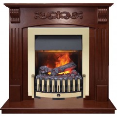 Каминокомплект Sorrento угловой - Орех с очагом Danville Brass FB2 Каминокомплект Sorrento угловой - Орех с очагом Danville Brass FB2