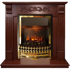 Каминокомплект Sorrento угловой - Орех с очагом Atherton Каминокомплект Sorrento угловой - Орех с очагом Atherton